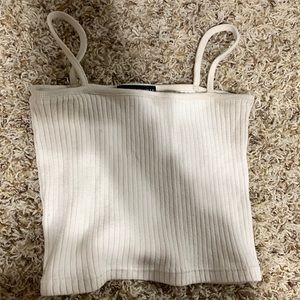 White brandy Melville crop top fits like size small